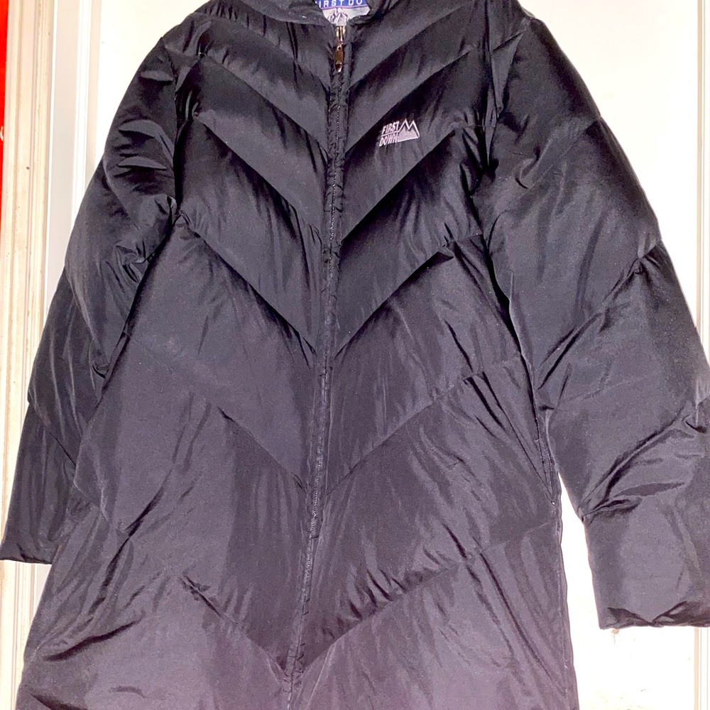 Full length down coat